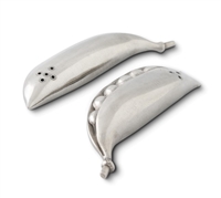 Pewter Pea Pods Salt and Pepper Set by Vagabond House