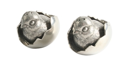 Chicks Pewter Salt and Pepper Shakers by Vagabond House