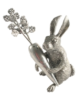 Rabbit with Carrot Pewter Salt and Pepper Set by Vagabond House