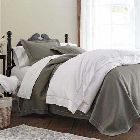 Rio Satin Stitch Twin Coverlet by Peacock Alley