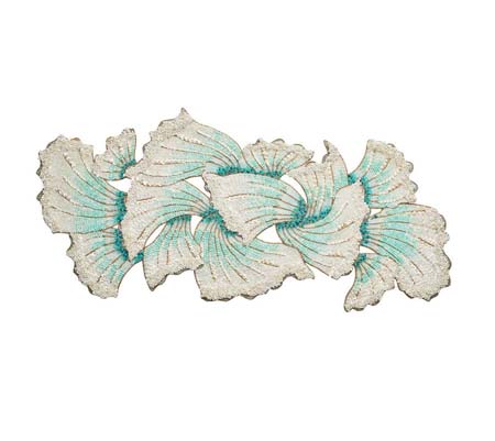 Isla Table Runner in Ivory & Seafoam by Kim Seybert