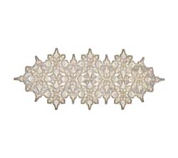 Xmas Snowflake Table Runner in Silver & Crystal by Kim Seybert