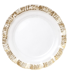 Rufolo Glass Gold Service Plate/Charger by VIETRI