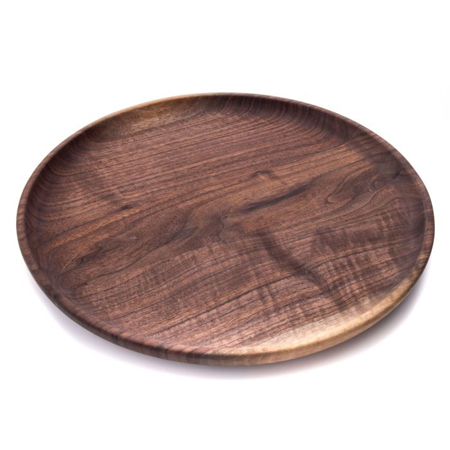 Simon Pearce - Andrew Pearce Wood Round Tray 16" Black Walnut