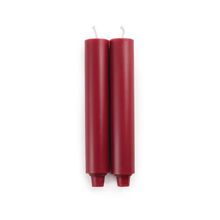 Simon Pearce - Column Taper Candle 9" Set Of 2 Red