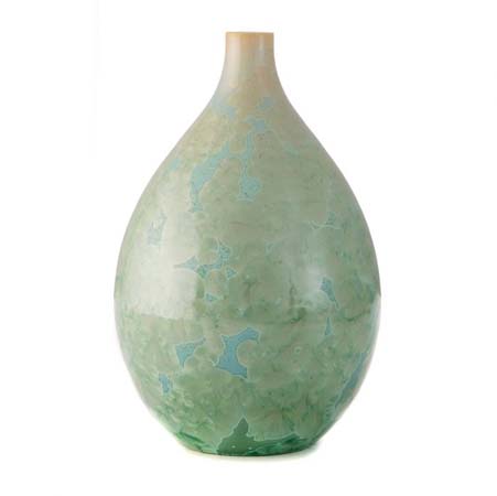 Crystalline Teardrop Vase - M - Jade by Simon Pearce