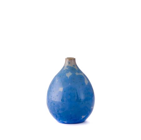 Crystalline Teardrop Vase - S - Cobalt by Simon Pearce