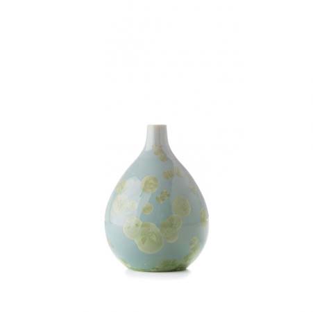 Crystalline Teardrop Vase - S - Jade by Simon Pearce