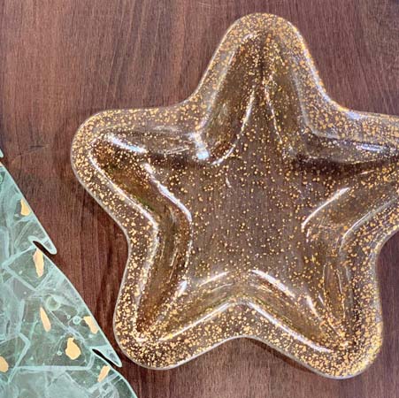 Sparkle 11" 24kt Gold Star by Annieglass