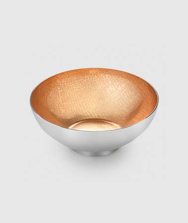 Symphony Peach Pearl Round Bowl 4.5" by Mary Jurek Design