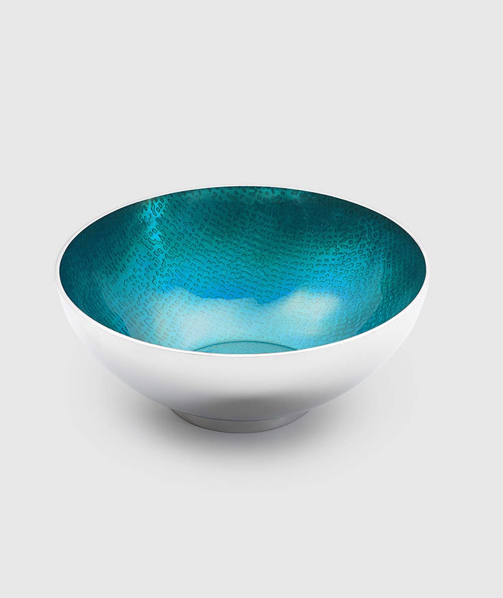 Symphony Turquoise Round Bowl 4.5 by Mary Jurek Design