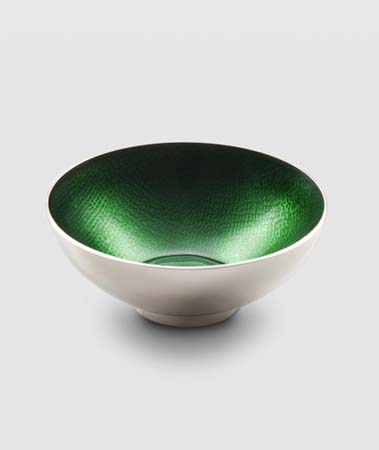 Symphony Emerald Green Round Bowl 4.5" by Mary Jurek Design