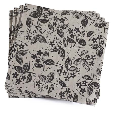 Slow Life Carbon Paper Napkin 16" x 16" by Le Jacquard Francais