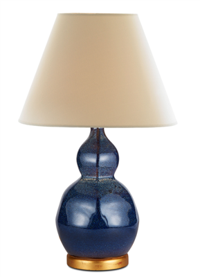 Small Speckled Indigo Lamp by Bunny Williams Home