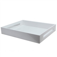 Small Scalloped White Tray by Addison Ross