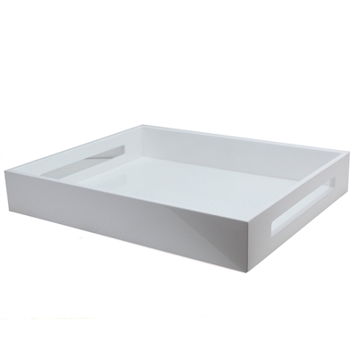 Small Scalloped White Tray by Addison Ross