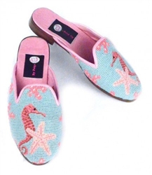 ByPaige - Seahorse Needlepoint Mule