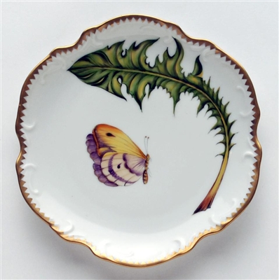 Green Leaf Butterfly Bread & Butter Plate by Anna Weatherley