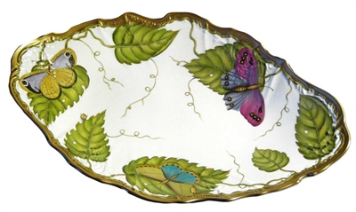 Exotic Butterflies Open Vegetable Serving Bowl by Anna Weatherley