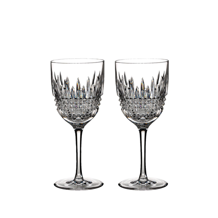 Waterford - Lismore Diamond Goblet, Pair