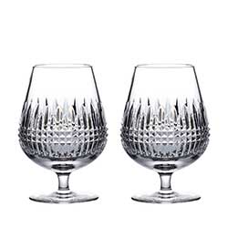 Waterford - Connoisseur Lismore Diamond Brandy Balloon Glass 17 oz Set of 2