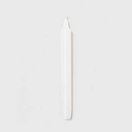 Trudon - White Madeleine 22mm Diameter Taper Candle - Set of 6