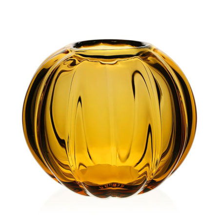 Amalfi Pumpkin Vase 10" / 25cm Amber by William Yeoward