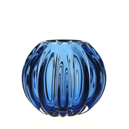 Amalfi Pumpkin Vase 6" / 15cm Aqua by William Yeoward