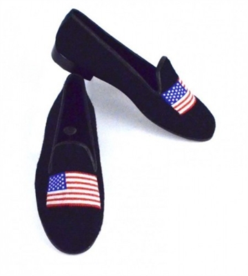ByPaige - American Flag Needlepoint Women's Loafer