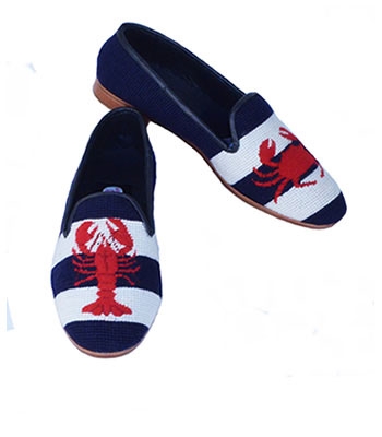 ByPaige -Lobster and Crab Women's Needlepoint Loafer