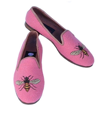 ByPaige - Bee on Shrimp Needlepoint Women's Loafer