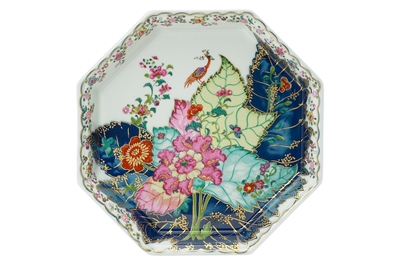 Tobacco Leaf Octagonal Tray by Mottahedeh