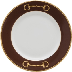 Cheval Chestnut Brown Bread Plate by Julie Wear