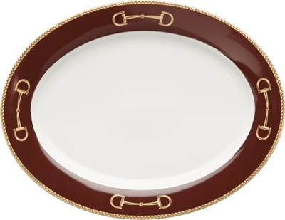 Cheval Chestnut Brown Platter by Julie Wear