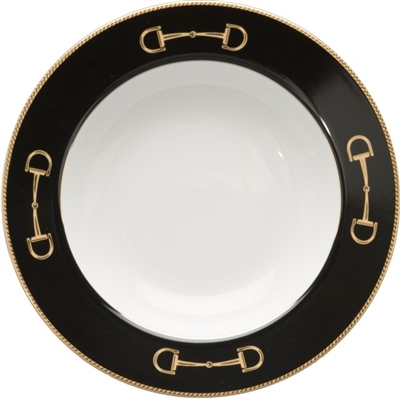 Cheval Black Rim Soup Bowl by Julie Wear