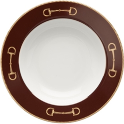 Cheval Chestnut Brown Rim Soup Bowl by Julie Wear