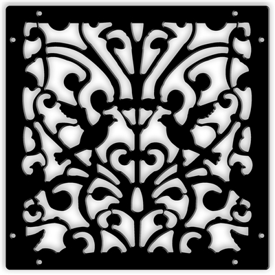 Ginger Dove Black 1/4" x 16" x 16" Wall Expressions
