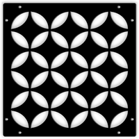 Moorish Circles Black 1/4" x 16" x 16" Wall Expressions