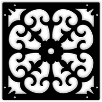 Roman Black 1/4" x 16" x 16" Wall Expressions