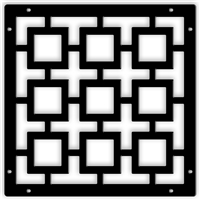 Retro Square Black 1/4" x 16" x 16" Wall Expressions