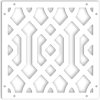 Azzaria White 1/4" x 16" x 16" Wall Expressions