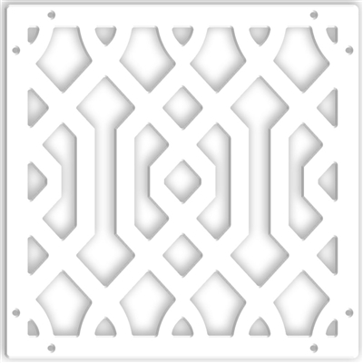 Azzaria White 1/4" x 16" x 16" Wall Expressions