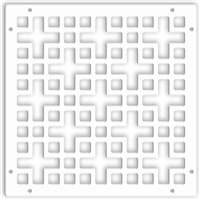 Chinese 1 White 1/4" x 16" x 16" Wall Expressions