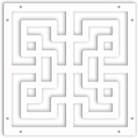 Chinese 2 White 1/4" x 16" x 16" Wall Expressions