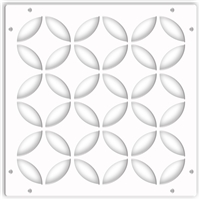 Moorish Circles White 1/4" x 16" x 16" Wall Expressions