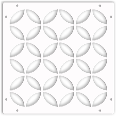 Moorish Circles White 1/4" x 16" x 16" Wall Expressions