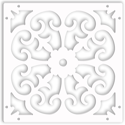 Roman White 1/4" x 16" x 16" Wall Expressions