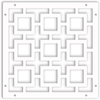 Retro Square White 1/4" x 16" x 16" Wall Expressions