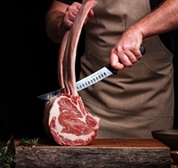 Wagyu Tomahawk steaks are exceptionally large ribeye steaks with an extra-long frenched bone. Our Wagyu Tomahawk steak weighs an average of 24 to 40 oz. Tomahawk steaks are also known as â€œcaveman steaks,â€ they are one of the most impressive steaks.