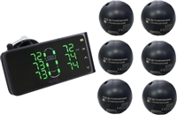 Tuson Trailer Tire Pressure Monitor, 6 TPMS ball sensor tire units